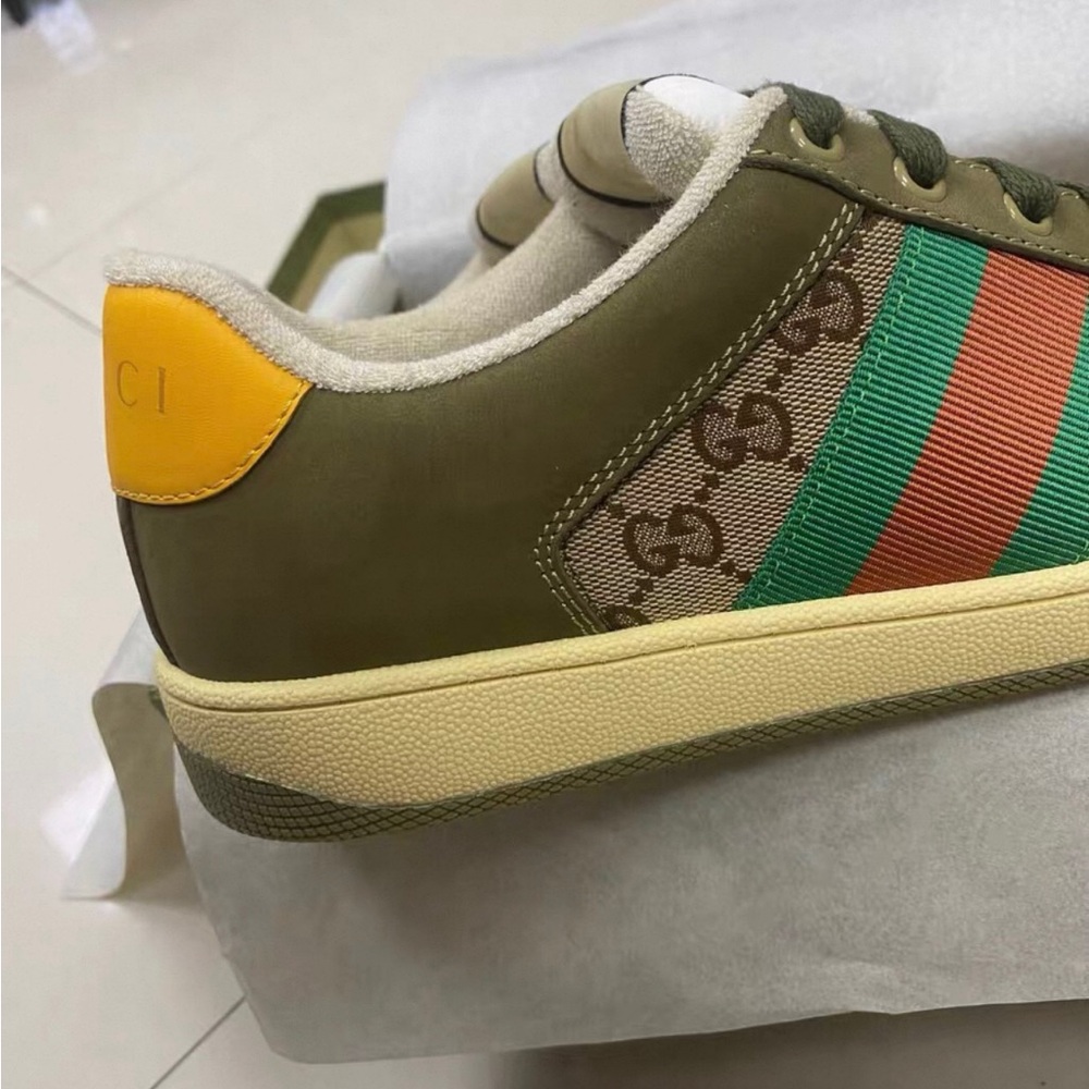 Gucci Olive and Mustard Sneakers - Picture 5 of 8
